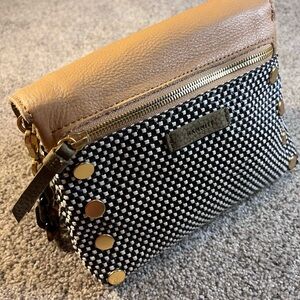Hammitt Tan and Black Checkered Clutch